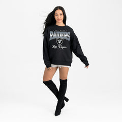 Las Vegas Raiders Gameday Couture Women's Powerhouse Play Premium Fleece Sweatshirt Black | NFL