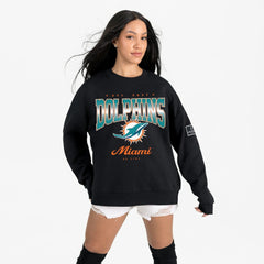 Miami Dolphins Gameday Couture Women's Powerhouse Play Premium Fleece Sweatshirt Black | NFL