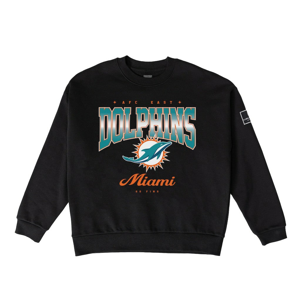 Miami Dolphins Gameday Couture Women's Powerhouse Play Premium Fleece Sweatshirt Black | NFL