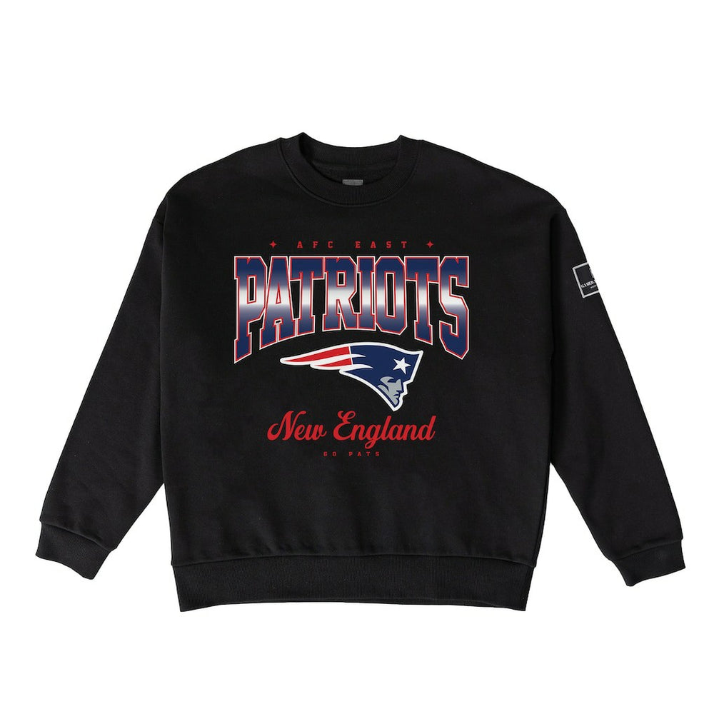New England Patriots Gameday Couture Women's Powerhouse Play Premium Fleece Sweatshirt Black | NFL