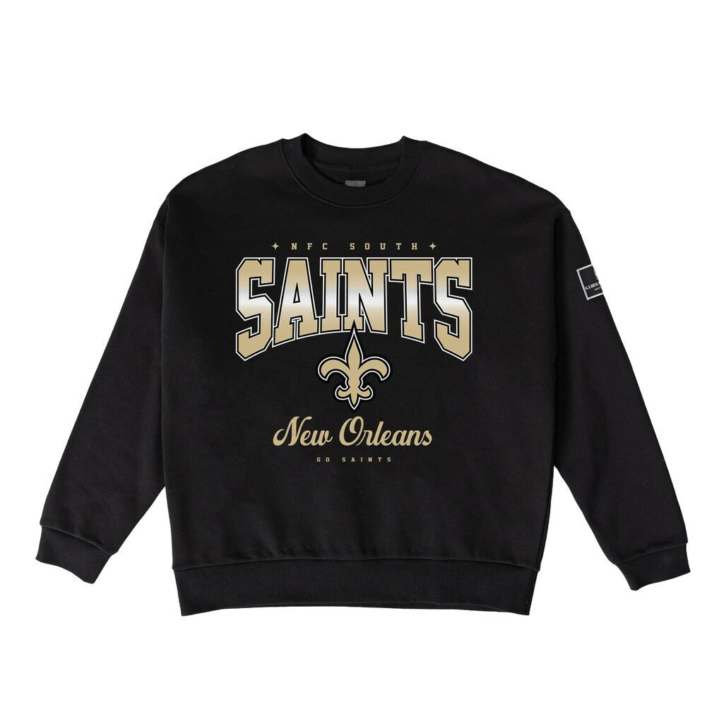 New Orleans Saints Gameday Couture Women's Powerhouse Play Premium Fleece Sweatshirt Black | NFL