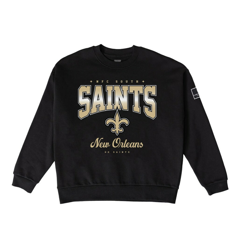 New Orleans Saints Gameday Couture Women's Powerhouse Play Premium Fleece Sweatshirt Black | NFL