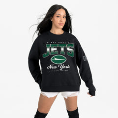 New York Jets Gameday Couture Women's Powerhouse Play Premium Fleece Sweatshirt Black | NFL