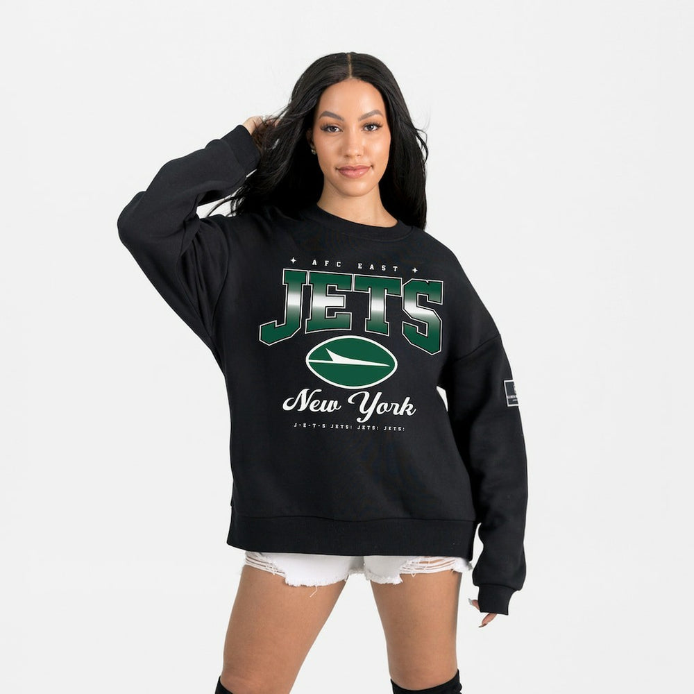 New York Jets Gameday Couture Women's Powerhouse Play Premium Fleece Sweatshirt Black | NFL