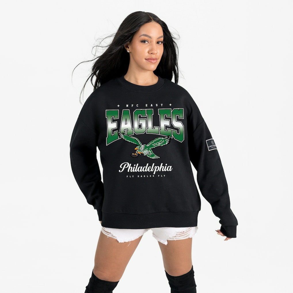 Philadelphia Eagles Gameday Couture Women's Powerhouse Play Premium Fleece Sweatshirt Black | NFL