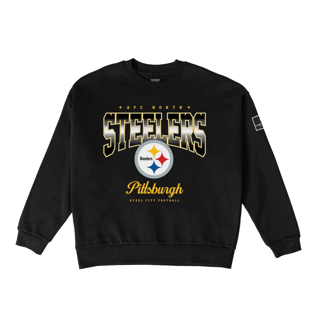Pittsburgh Steelers Gameday Couture Women's Powerhouse Play Premium Fleece Sweatshirt Black | NFL