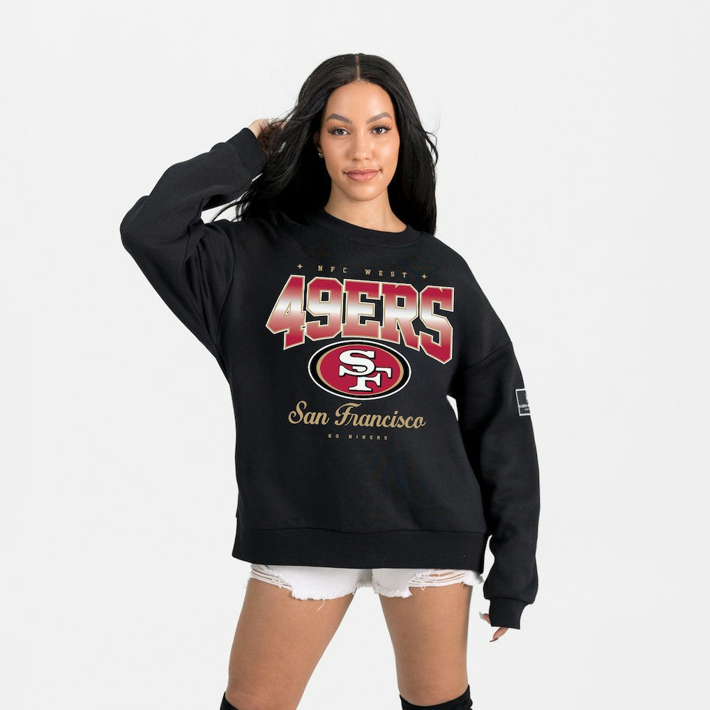 San Francisco 49ers Gameday Couture Women's Powerhouse Play Premium Fleece Sweatshirt Black | NFL