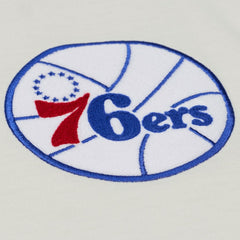 Philadelphia 76ers Hardwood Classics Chainstitch Premium T-Shirt Cream - NBA