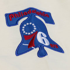 Philadelphia 76ers Hardwood Classics Chainstitch Premium T-Shirt Cream - NBA