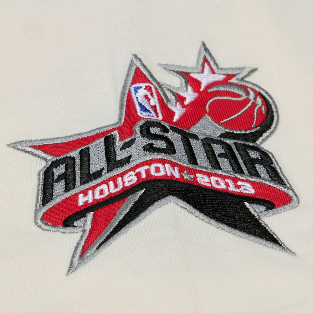 Houston Rockets Hardwood Classics Chainstitch Premium T-Shirt Cream - NBA