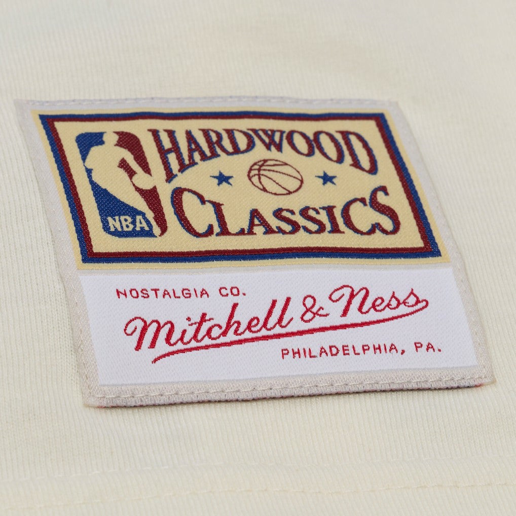Chicago Bulls Hardwood Classics Chainstitch Premium T-Shirt Cream - NBA