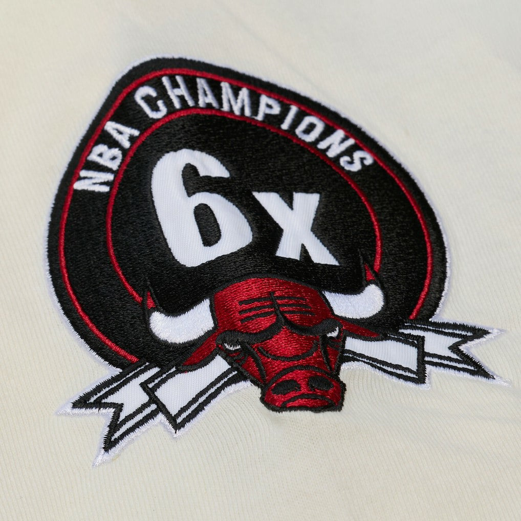 Chicago Bulls Hardwood Classics Chainstitch Premium T-Shirt Cream - NBA