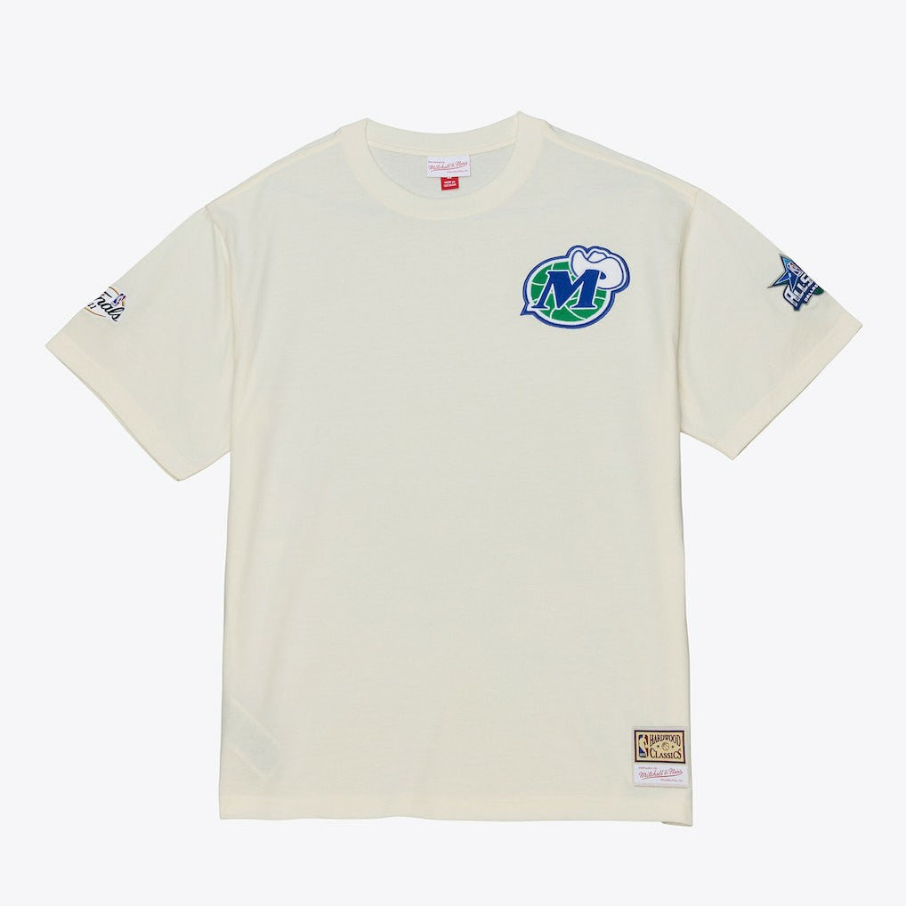 Dallas Mavericks Hardwood Classics Chainstitch Premium T-Shirt Cream - NBA