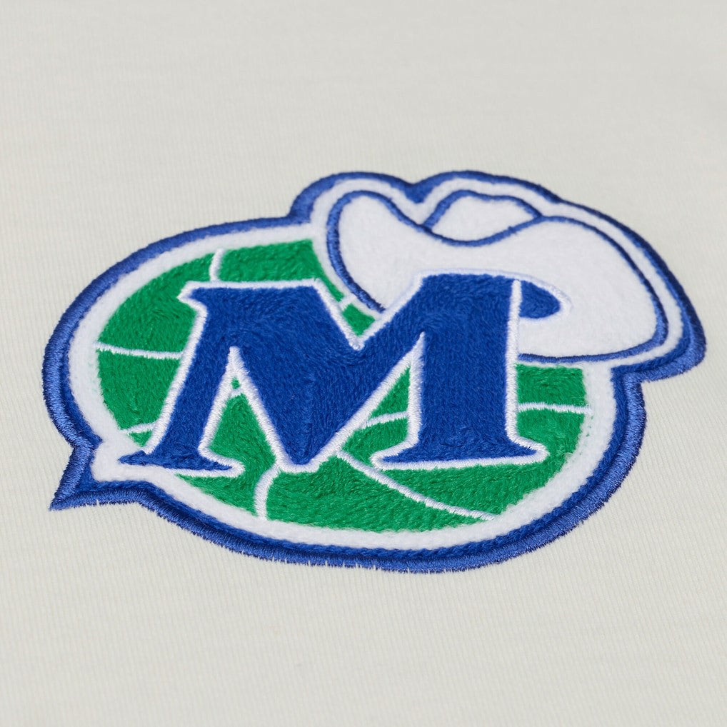 Dallas Mavericks Hardwood Classics Chainstitch Premium T-Shirt Cream - NBA