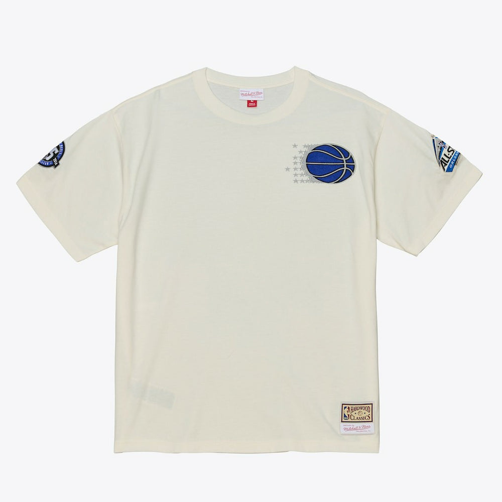 Orlando Magic Hardwood Classics Chainstitch Premium T-Shirt Cream - NBA
