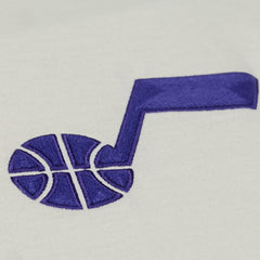 Utah Jazz Hardwood Classics Chainstitch Premium T-Shirt Cream - NBA