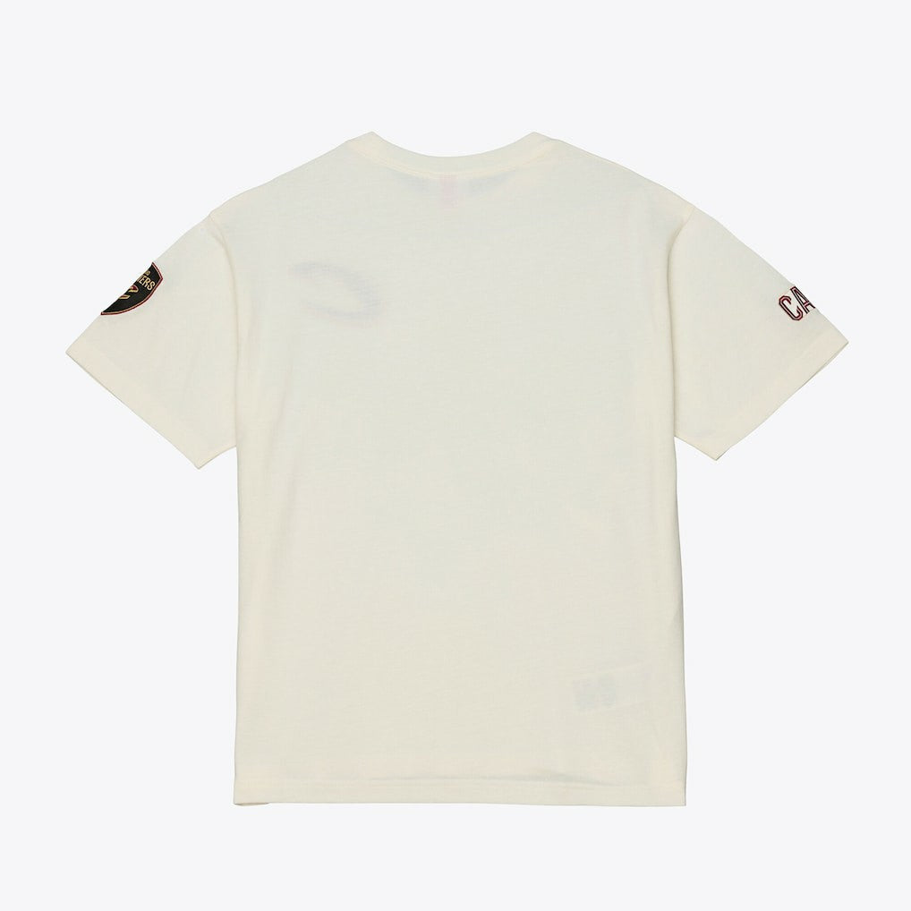 Cleveland Cavaliers Hardwood Classics Chainstitch Premium T-Shirt Cream - NBA
