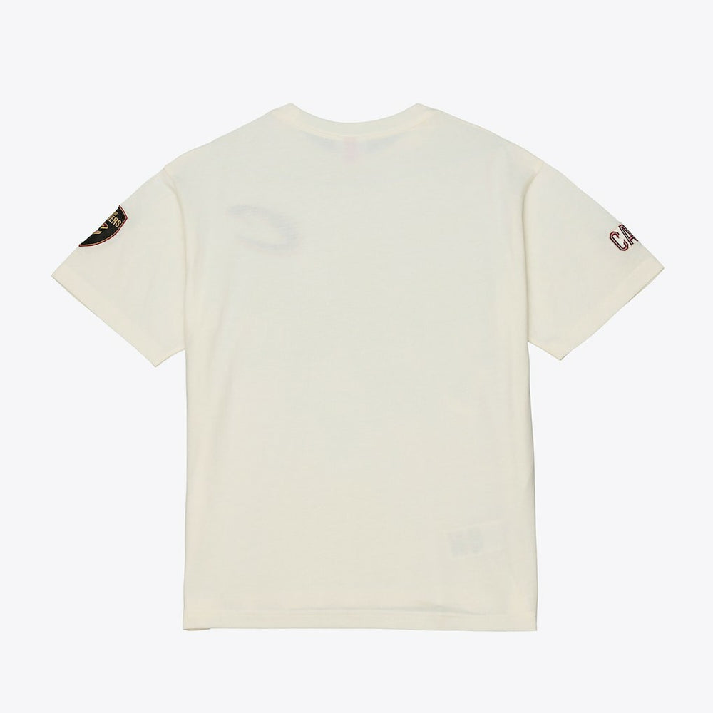 Cleveland Cavaliers Hardwood Classics Chainstitch Premium T-Shirt Cream - NBA