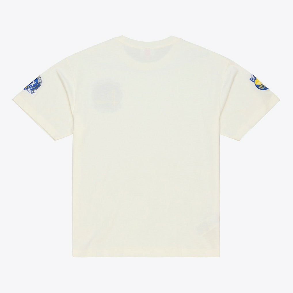 Golden State Warriors Hardwood Classics Chainstitch Premium T-Shirt Cream - NBA