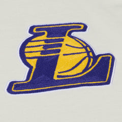 Los Angeles Lakers Hardwood Classics Chainstitch Premium T-Shirt Cream - NBA