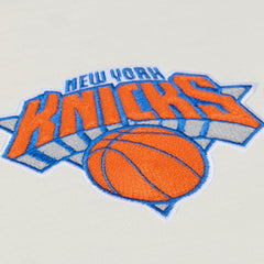 New York Knicks Hardwood Classics Chainstitch Premium T-Shirt Cream - NBA