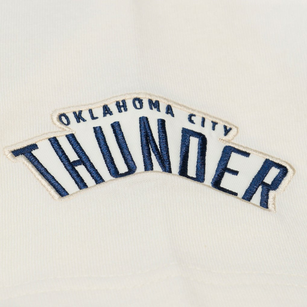 Oklahoma City Thunder Hardwood Classics Chainstitch Premium T-Shirt Cream - NBA