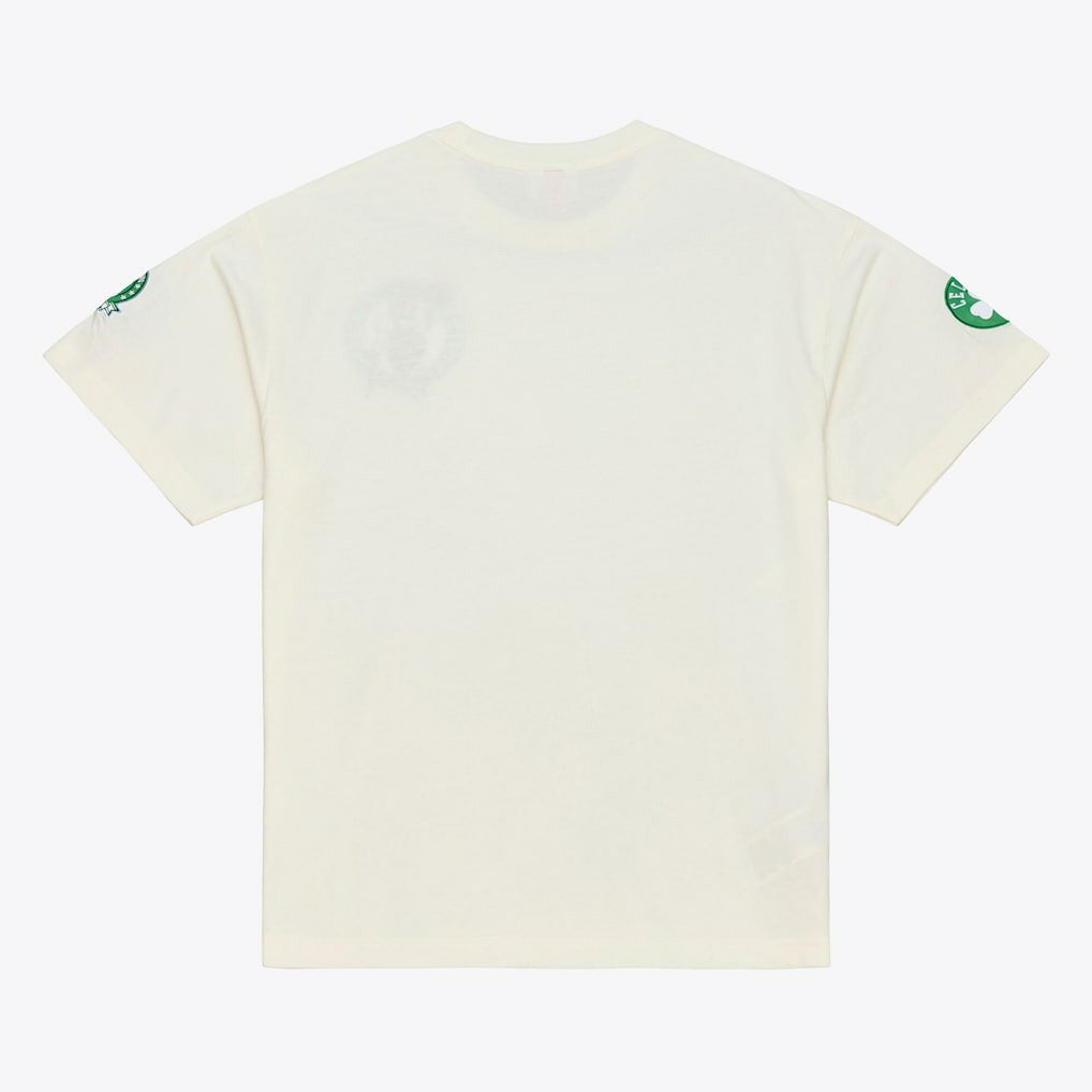 Boston Celtics Hardwood Classics Chainstitch Premium T-Shirt Cream - NBA
