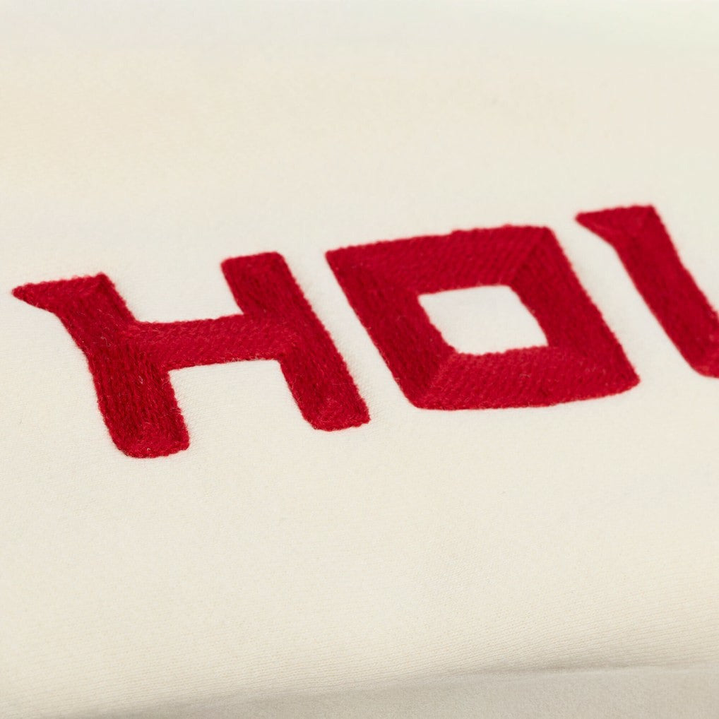 Houston Rockets Hardwood Classics Chainstitch Premium Fleece Hoodie Cream - NBA