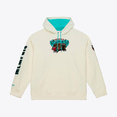 Memphis Grizzlies Hardwood Classics Chainstitch Premium Fleece Hoodie Cream - NBA