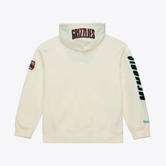 Memphis Grizzlies Hardwood Classics Chainstitch Premium Fleece Hoodie Cream - NBA