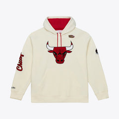 Chicago Bulls Hardwood Classics Chainstitch Premium Fleece Hoodie Cream - NBA
