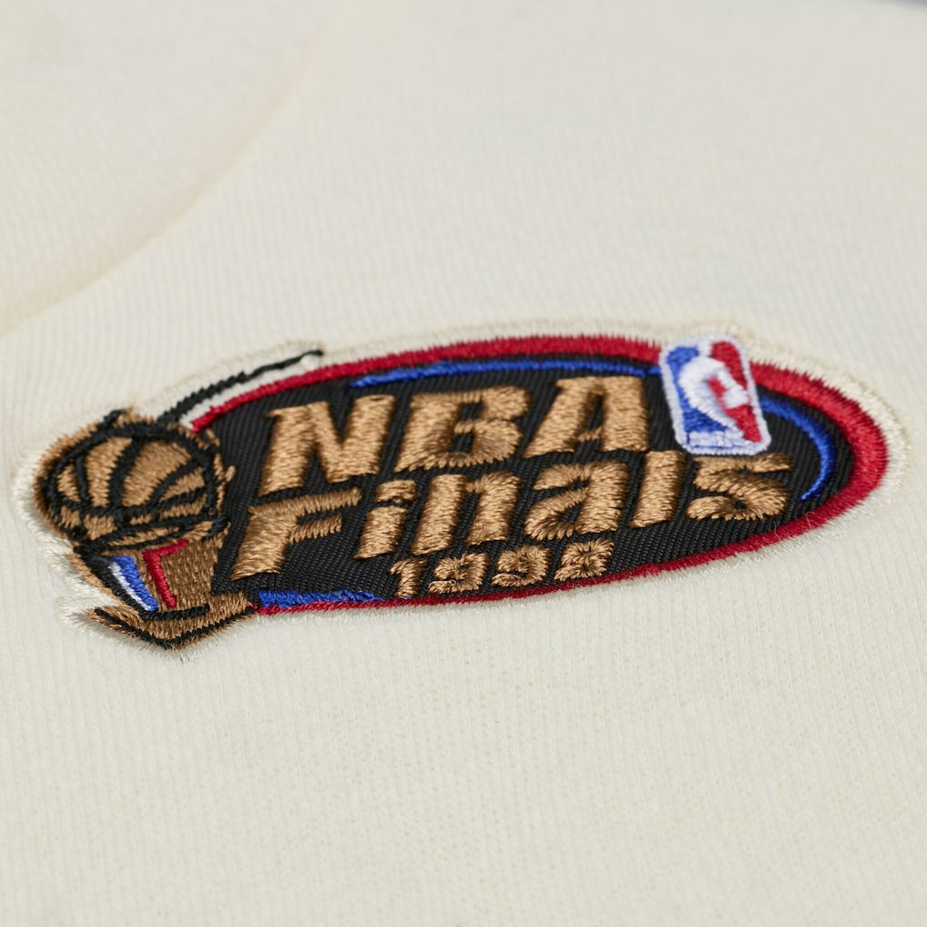 Chicago Bulls Hardwood Classics Chainstitch Premium Fleece Hoodie Cream - NBA