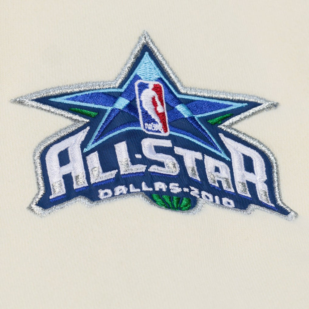 Dallas Mavericks Hardwood Classics Chainstitch Premium Fleece Hoodie Cream - NBA