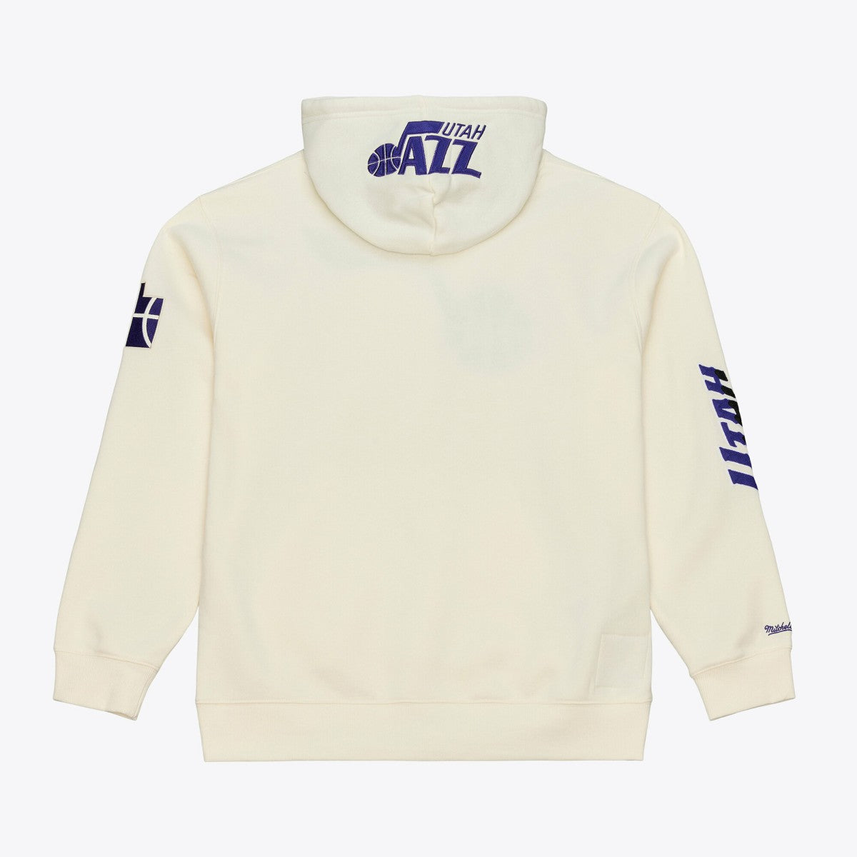 Utah Jazz Hardwood Classics Chainstitch Premium Fleece Hoodie Cream - NBA