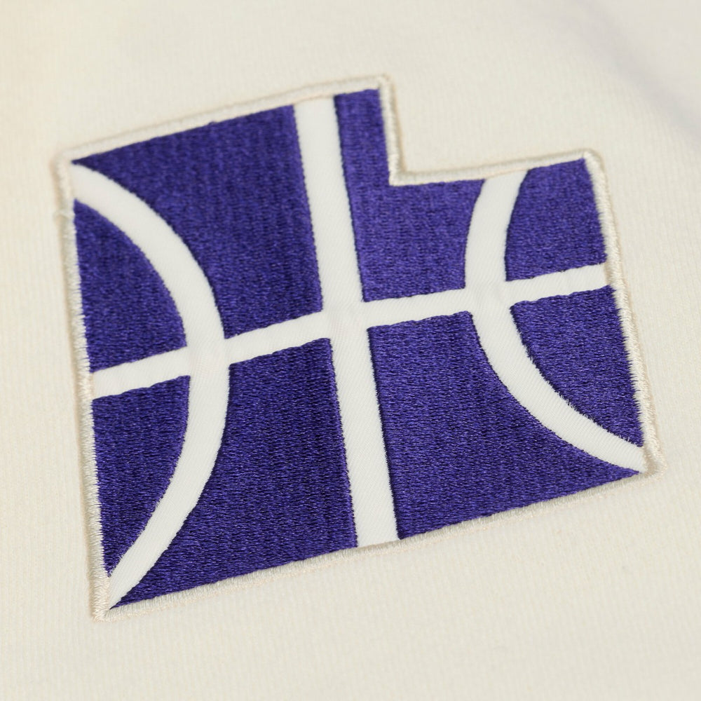 Utah Jazz Hardwood Classics Chainstitch Premium Fleece Hoodie Cream - NBA
