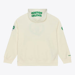Boston Celtics Hardwood Classics Chainstitch Premium Fleece Hoodie Cream - NBA