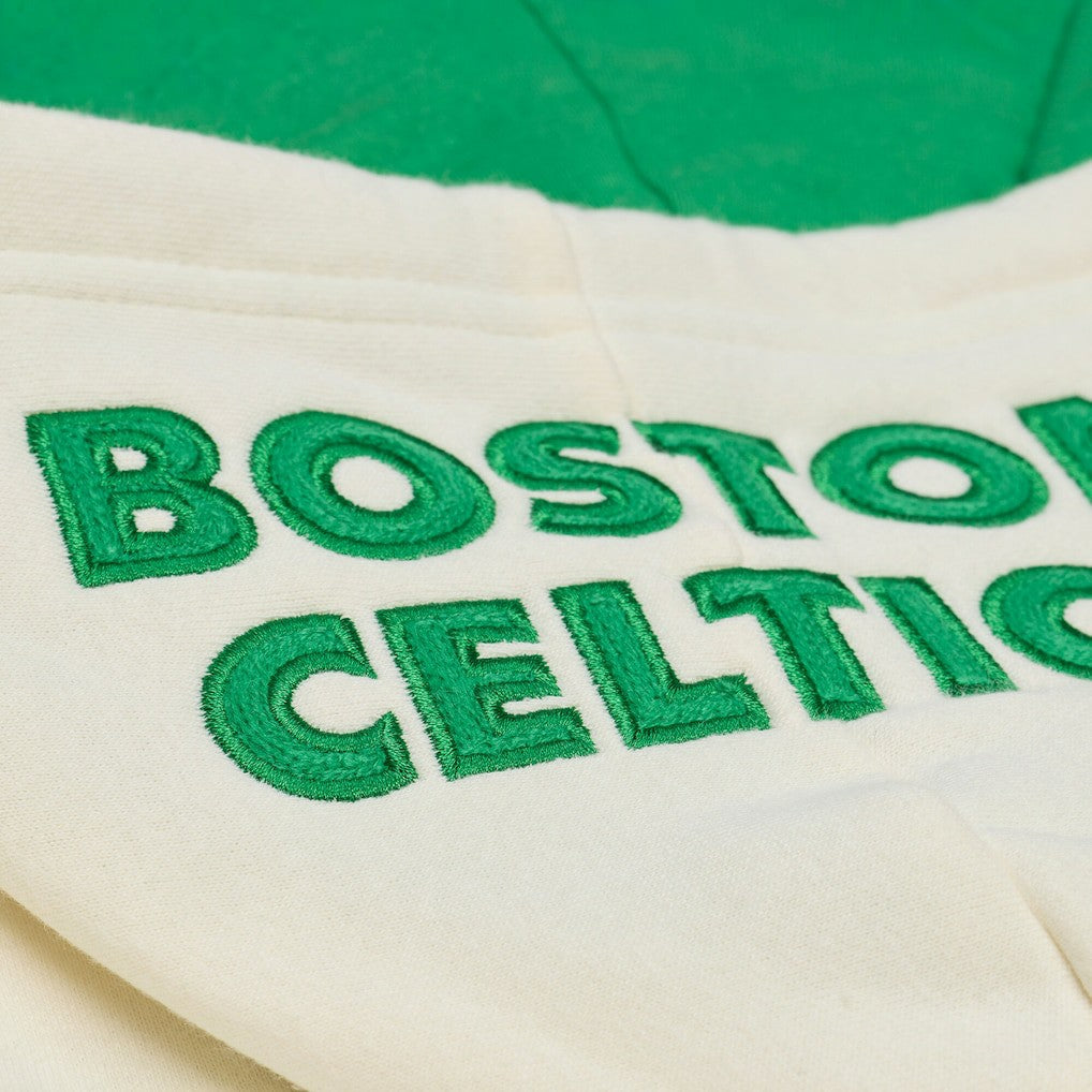 Boston Celtics Hardwood Classics Chainstitch Premium Fleece Hoodie Cream - NBA
