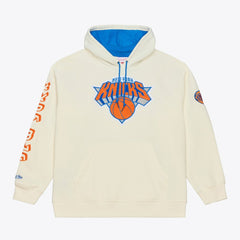 New York Knicks Hardwood Classics Chainstitch Premium Fleece Hoodie Cream - NBA