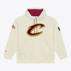 Cleveland Cavaliers Hardwood Classics Chainstitch Premium Fleece Hoodie Cream - NBA