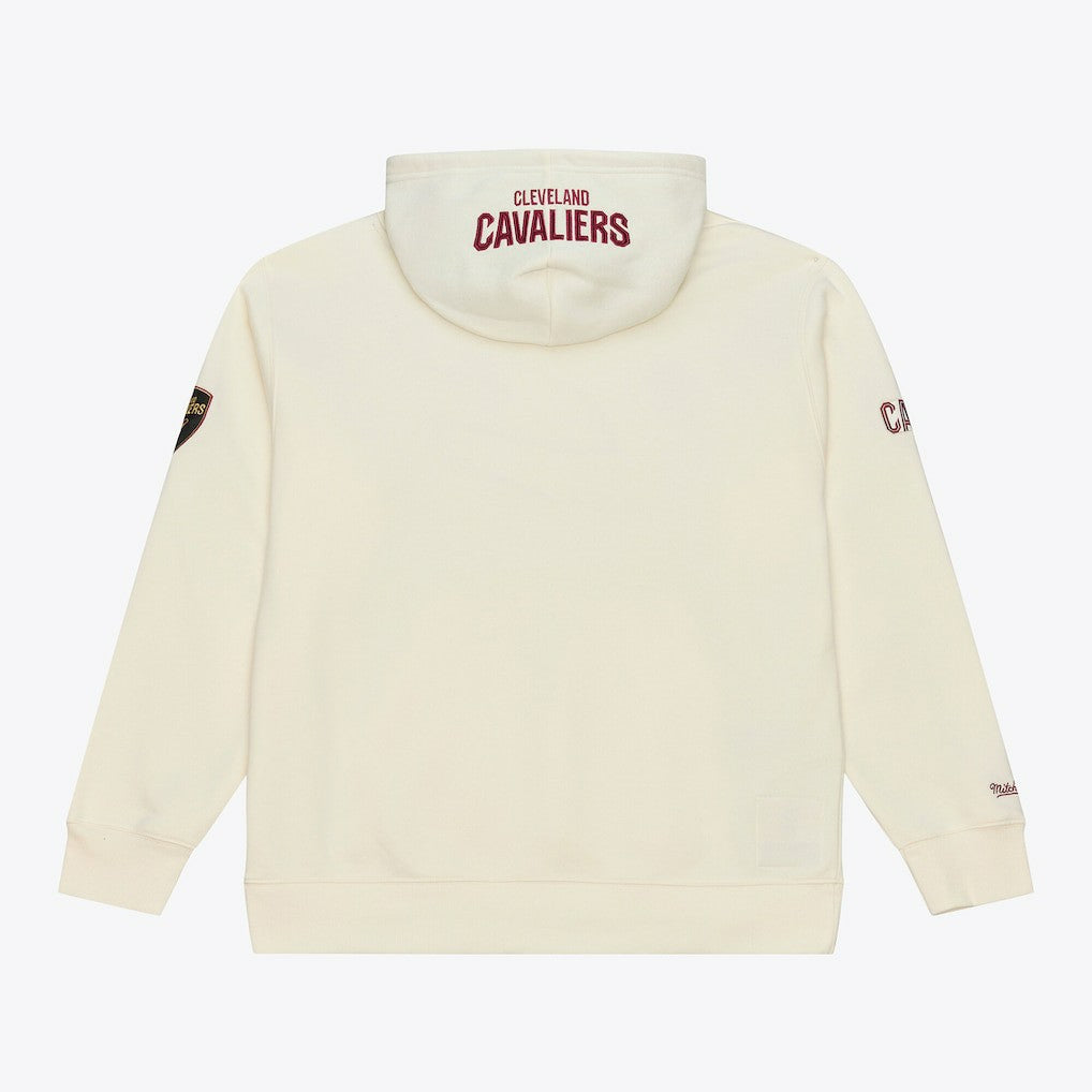Cleveland Cavaliers Hardwood Classics Chainstitch Premium Fleece Hoodie Cream - NBA