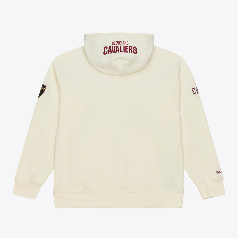 Cleveland Cavaliers Hardwood Classics Chainstitch Premium Fleece Hoodie Cream - NBA