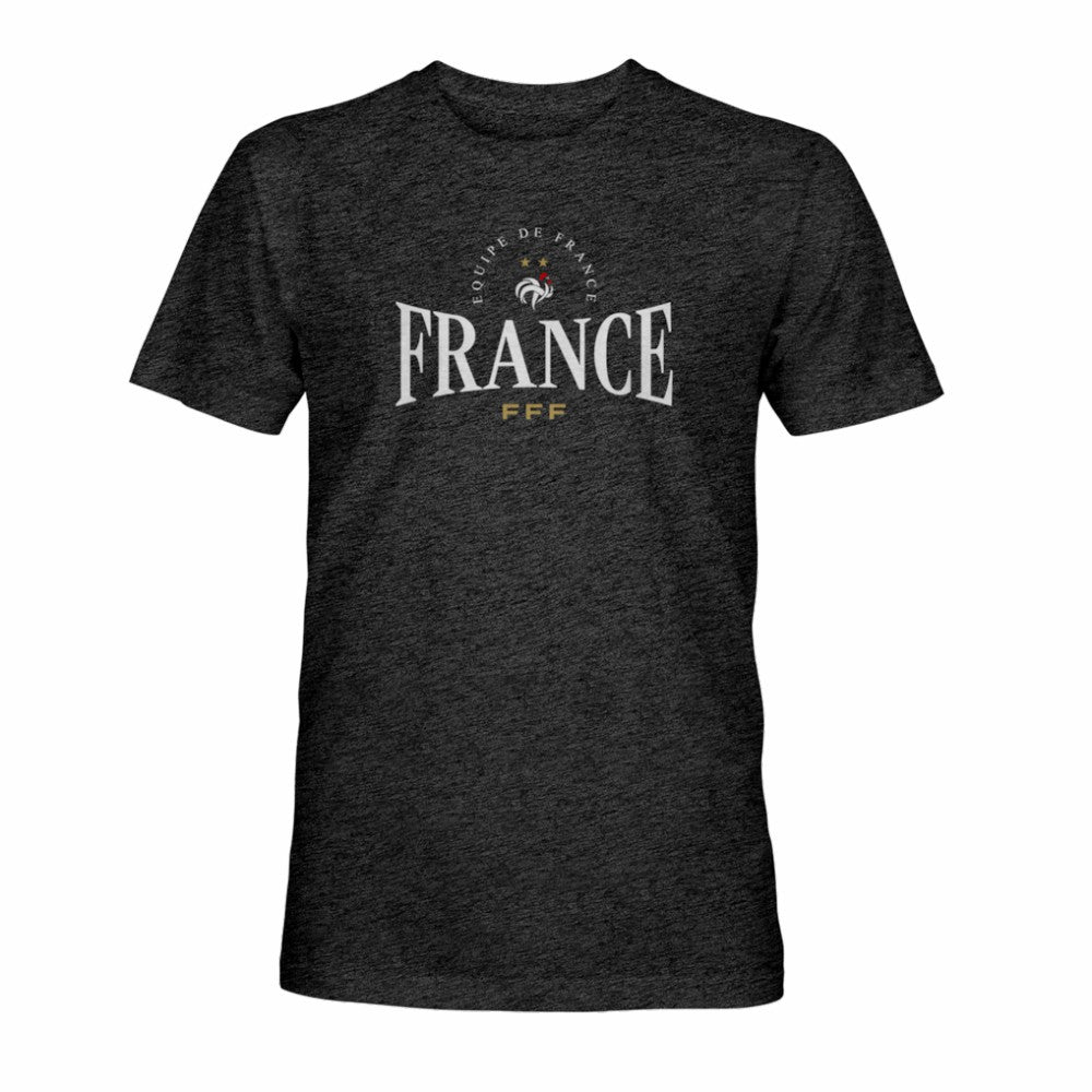 France National Team 1863FC Athletic Wordmark Vintage Tri-Blend T-Shirt Black - FIFA World CUP
