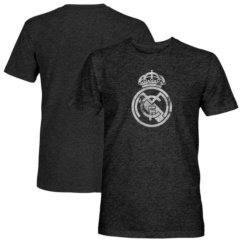 Real Madrid 1863FC Mono Badge Vintage Tri-Blend T-Shirt Black - FIFA World CUP