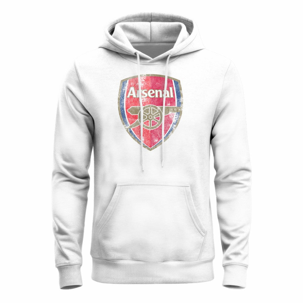 Arsenal 1863FC Color Badge Fleece Hoodie White - FIFA World CUP