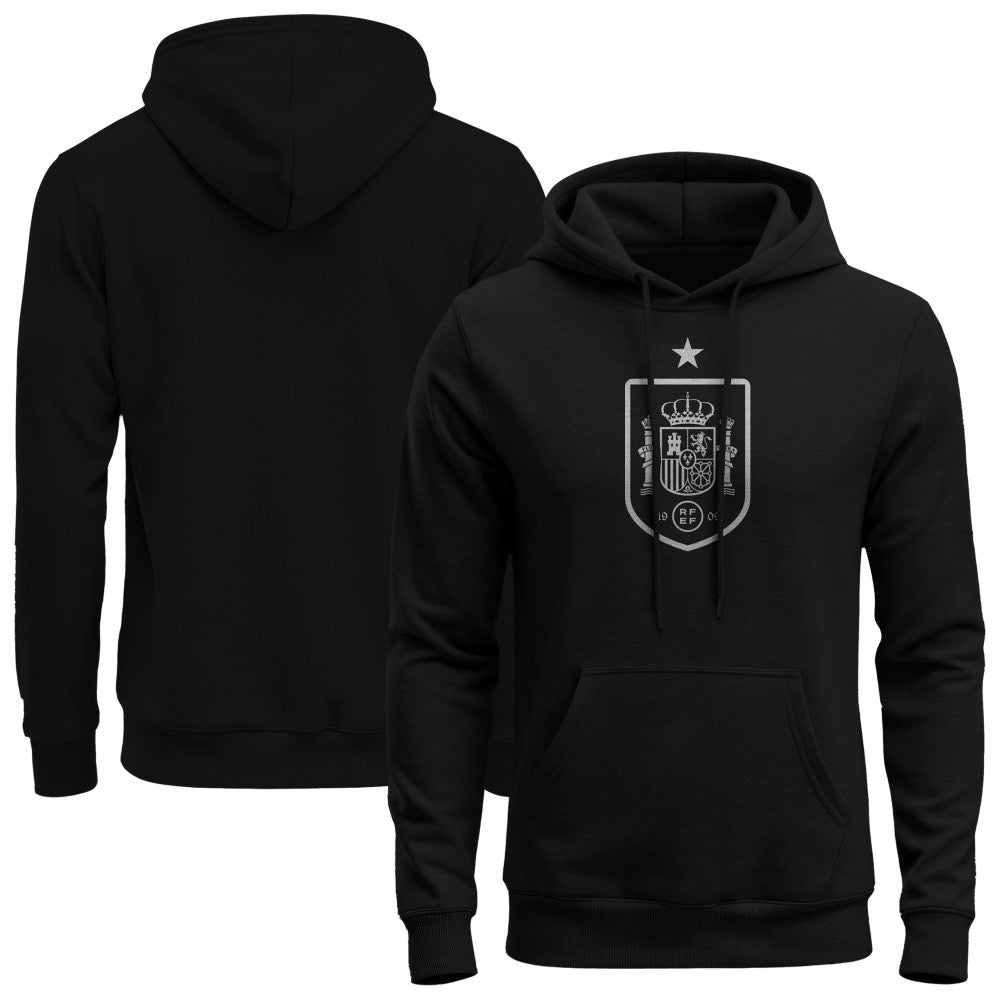 Spain National Team 1863FC Mono Badge Fleece Hoodie Black - FIFA World CUP