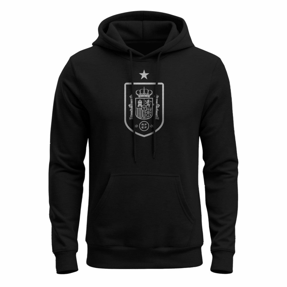 Spain National Team 1863FC Mono Badge Fleece Hoodie Black - FIFA World CUP
