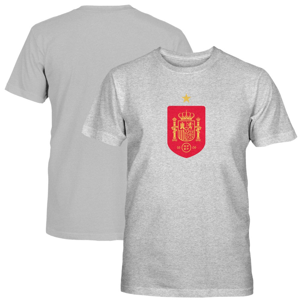 Spain National Team 1863FC Youth Color Badge T-Shirt Gray - FIFA World CUP