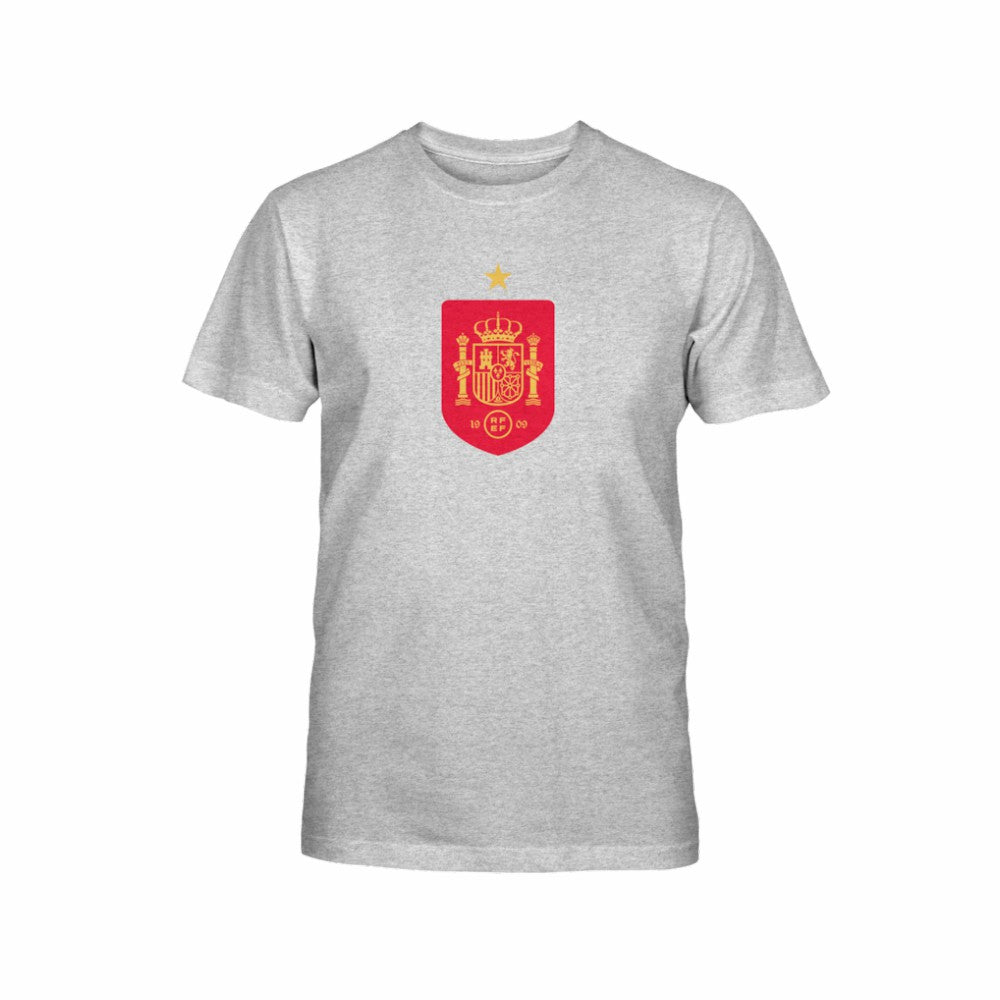 Spain National Team 1863FC Youth Color Badge T-Shirt Gray - FIFA World CUP