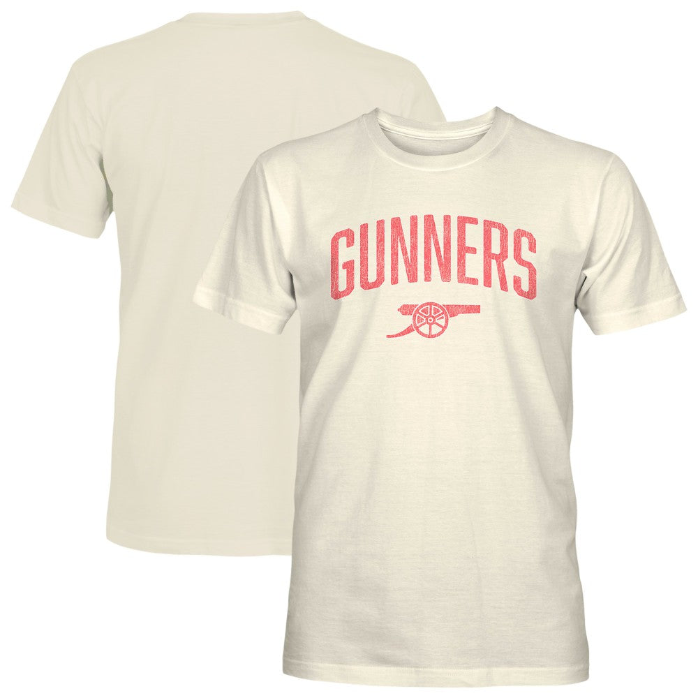 Arsenal 1863FC Wordmark Cotton T-Shirt Cream - FIFA World CUP