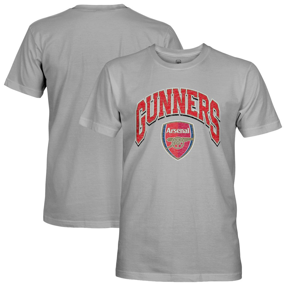 Arsenal 1863FC Wordmark Cotton T-Shirt Gray - FIFA World CUP